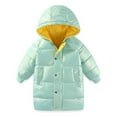 thumbnail image 2 of Godderr Kids Toddler Girls Boys Winter Coat Thicken Warm Jackets Baby Mid-Length Hooded Snow Outwear Coat Baby Thicken Warm Down Coat Winter Outerwears for 3-10 Years, 2 of 6