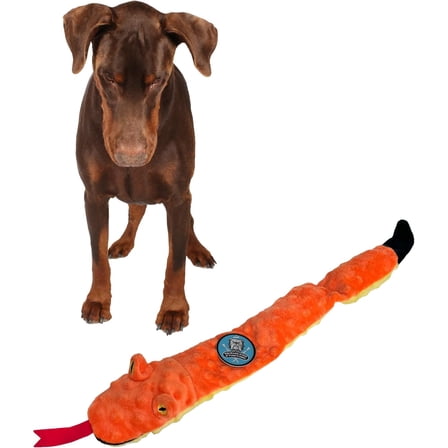 SPOT Skinneeez Extreme 24 Inch Stuffing-Free Durable Snake Dog Toy with Three Jumbo Squeakers