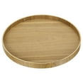 thumbnail image 1 of Unique Bargains 11' Round Wood Serving Tray Decorative Platter Home Kitchen Candle, 1 of 6
