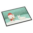 thumbnail image 1 of Carolines Treasures CK2069JMAT 24 x 36 Po. Tapis de Noël Intérieur Ou Extérieur Wheaten Scottish Terrier Snowman, 1 of 4
