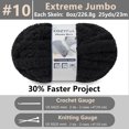 thumbnail image 2 of Harn Cozyful Chunky Chenille #10 para tejer a mano, color negro, 2 of 8