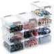 thumbnail image 1 of Citylife - Contenedores de almacenamiento pequeños de plástico, caja apilable con tapas para organizar, 1,3 cuartos de galón, 10 unidades, color blanco transparente, 1 of 5