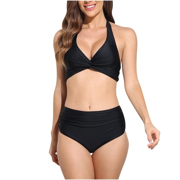Bikini con estilo para mujer con almohadilla en el pecho sin soporte de acero Correa cómoda Traje de baño dividido Conjunto de dos piezas para la playa OAVQHLG3B Store lin121212