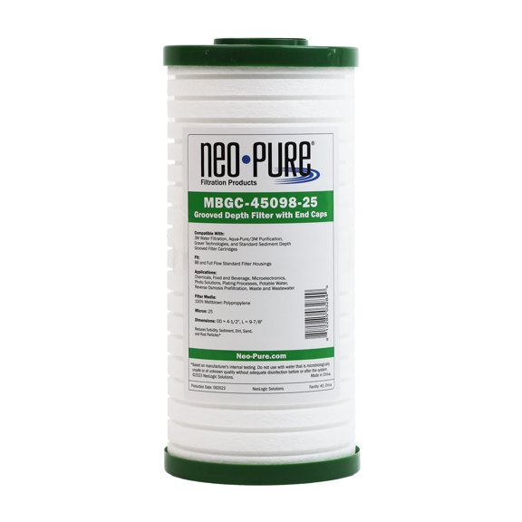 Neo-Pure Whole House Sediment Filter, 9-7/8" x 4-1/2", 25 Micron