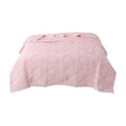 thumbnail image 2 of AuroraX Lightweight Washable Summer Quilt Full Size Cool Summer Quilt Cotton Breathable Machine Washable Soft Thin Summer Quilt for Bedroom Pink, 2 of 6