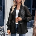 thumbnail image 3 of QUYUON Womens Sweaters Fall 2023 Cardigan Deals Long Sleeve Thick Cardigan for Women Polyester Womens Open Front Cardigan Cardigan Jacket Style Q-3891 Fall Cardigan Sweater Outerwear Coat Black S, 3 of 7