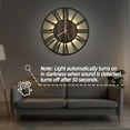 thumbnail image 5 of ZJQYDS Large Wall Clocks with Night Light Battery Operated,Silent Non Ticking,Rustic Modern Big Wood Clock for Living Room, Bedroom,Kitchen,Farmhouse,Office,Home Decor-20 Inch(Roman Numerals), 5 of 16
