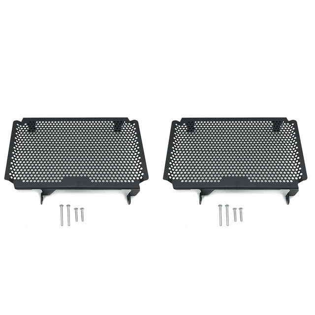 2X for CBR500R 500R 2021 2022 Radiator Guard Grille Cover Radiator Protection Cover Motorcycle Accessories,2 x Radiator Guard Grille Cover 2 set x Mounting Accessories,Black