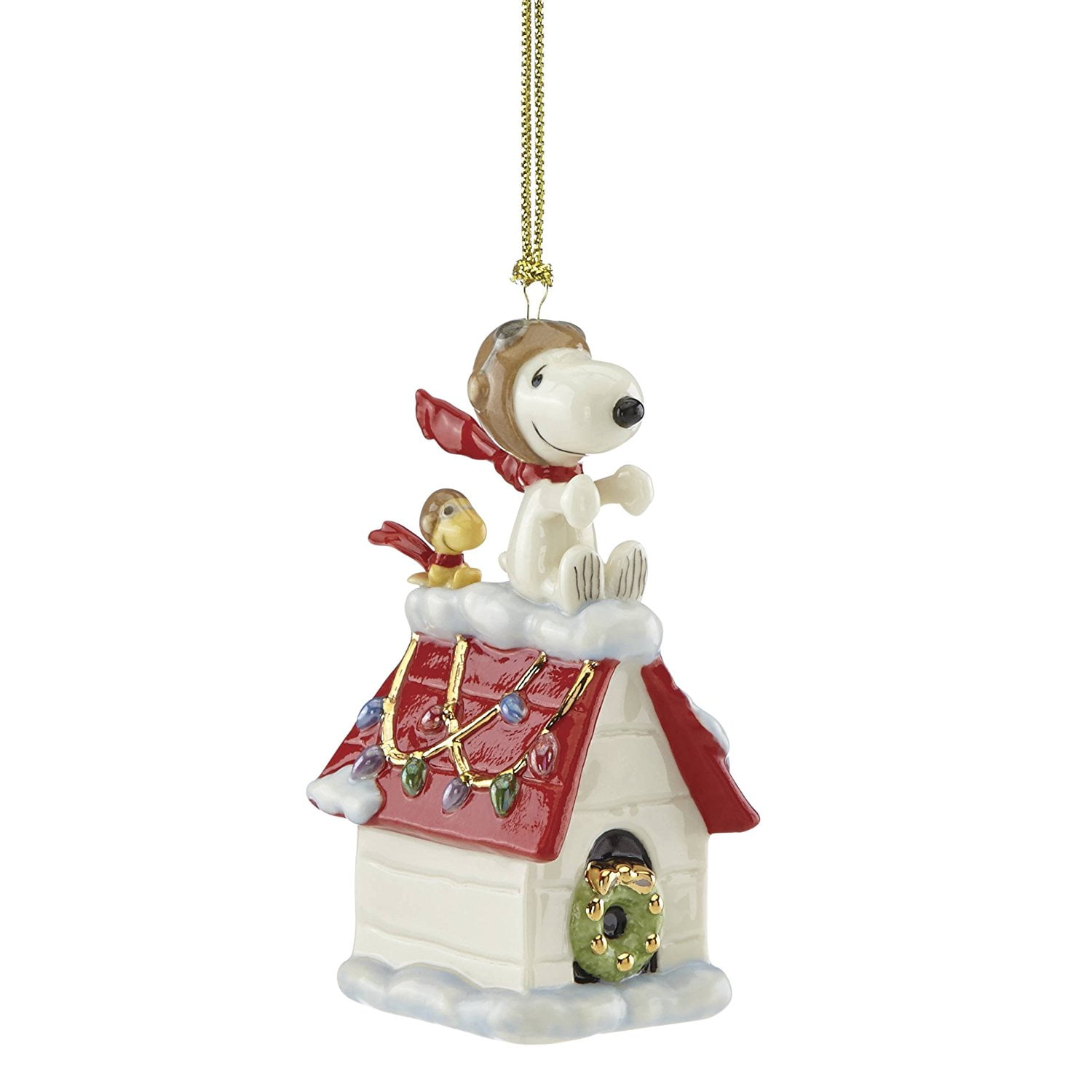 Lenox Peanuts Snoopy The Flying Ace Porcelain Christmas Ornament 870657