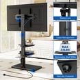 thumbnail image 5 of RTVR Universal Floor TV Stand with Swivel Mount & Power Strip for 32"-75" TVs up to 110 lbs, Height Adjustable 2 Shelves Black, 5 of 9