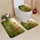thumbnail image 1 of ABPHQTO Campo de amapolas al atardecer Juego de alfombras de baño de 3 piezas Alfombra de baño Alfombra de contorno y tapa de inodoro, 1 of 2