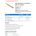 thumbnail image 2 of Rear Shock Absorber - Compatible with 2005 - 2011 Volvo V50 2006 2007 2008 2009 2010, 2 of 2