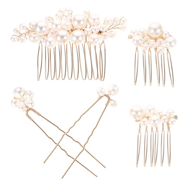 unbranded 1Set Decorative Wedding Hair Comb Bridal Headpiece Metal Hair Accessories in Gold