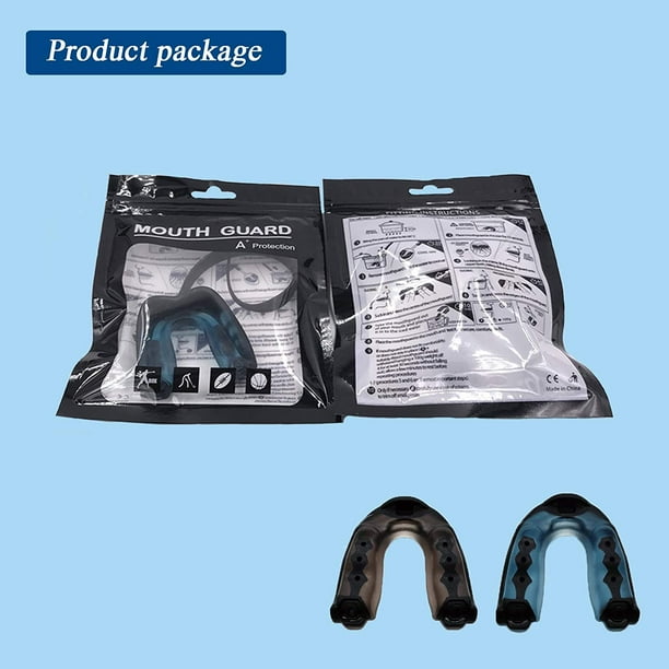 Protège-dents Sportifs Choc Garde-Tête TPR Pour Football Lacrosse Hockey Basketball Blanc