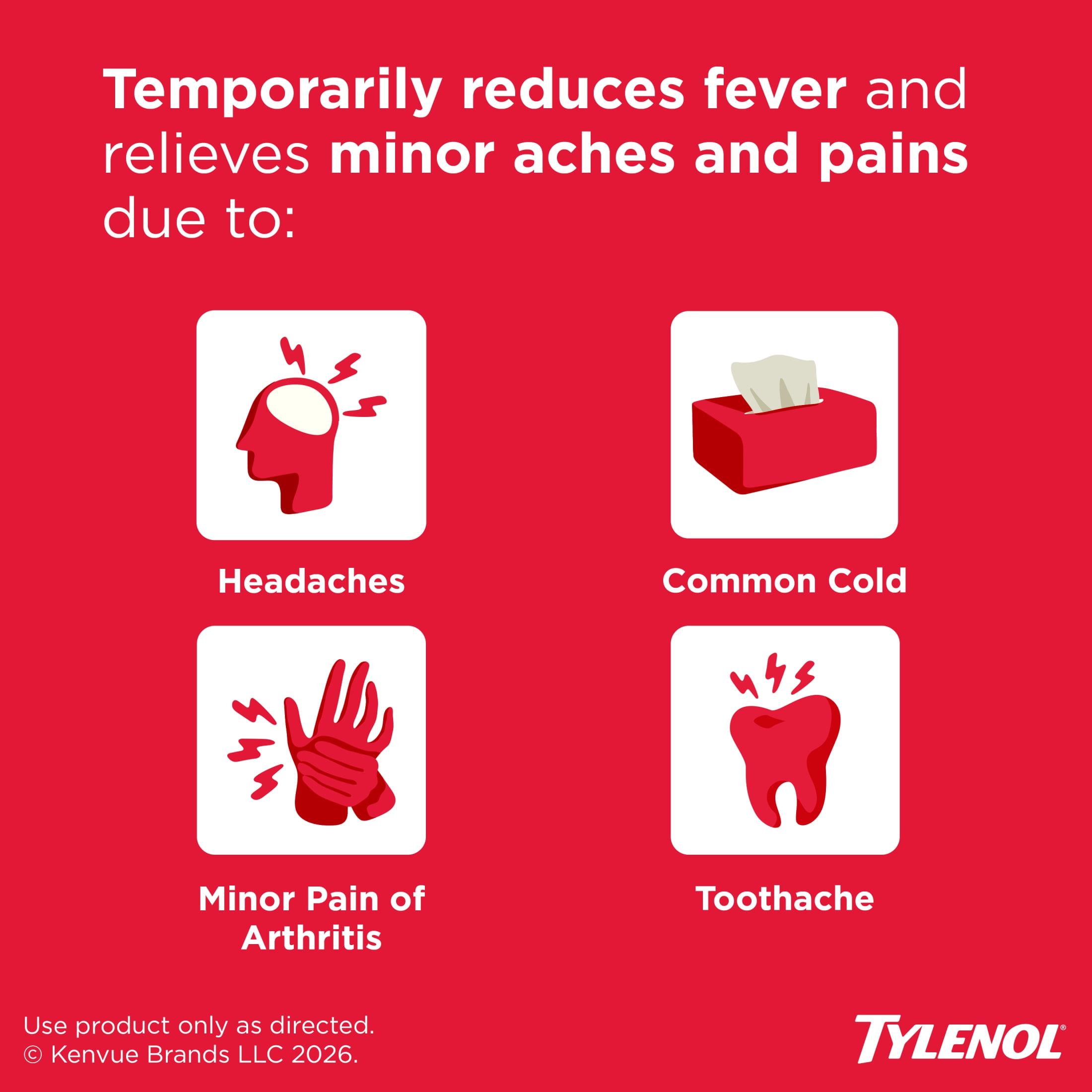 (3 pack) Tylenol Extra Strength Acetaminophen, Easy to Swallow Caplets, 100 Count