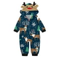 thumbnail image 2 of Sunisery Christmas Family Matching Pajamas Set Adult Kids Baby Deer Printed Tops+Plaid Pants Sleepwear Nightwear Set, 2 of 3