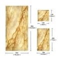 thumbnail image 3 of 3 Sizes of Towel Sets Including Bath Towel Hand Towel and Washcloth for Daily Use Warm Yellow Marble Crack, 3 of 8