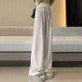 thumbnail image 3 of Hvot&aat Wide Leg Pants for Women Loose Drawstring Elastic Waist Casual Pants Soft Knit Sweatpants with Pockets, 3 of 4