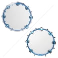 thumbnail image 4 of 10 Inch Hand Held Tambourine Double Row Tambourine Drum Set Percussion Instrument Musical Educational Toy Instrument for Church Performance Kids Adults with Tuning Key Blue, 4 of 7