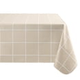thumbnail image 4 of Elrene Windowpane Plaid Grid Printed Vinyl Indoor/Outdoor Tablecloth Natural - 60x102, 4 of 5