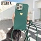 thumbnail image 1 of Funda de teléfono suave con cordón para collar cruzado de amor chapado para iPhone 14 13 12 Pro Max 11 MiNi XS XR X 8 7 Plus SE Tan Jianjun unisex, 1 of 2