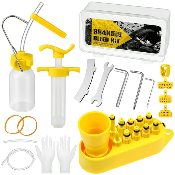 Kit de purga de frenos para bicicleta de montaña, aceite de freno de disco hidráulico, herramientas de llenado Mineral, herramientas de reparación de cambio de freno