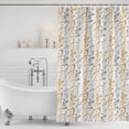 thumbnail image 3 of Yellow Grey Botanical Shower Curtain, Waterproof Shower Curtains for Bathroom, Spring Floral Summer Farmhouse Washable Fabric Bathtub Curtain Set Bath Decor with 12 Hooks Extra Long 72"x96", 3 of 8