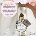 thumbnail image 4 of Bouquet Charm On Your Wedding Day Mom Dad White Blue Bridal Photo Memorial Frame, 4 of 9
