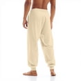 thumbnail image 5 of HKYNLAG Mens Baggy Sweatpants with Pockets Drawstring Elastic Waist Loose Soft Joggers Sweatpants for Workout Running Beige 3XL, 5 of 7