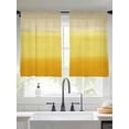 thumbnail image 2 of Yellow Ombre Sheer Curtains 54 Inch Length 2 Panels for Living Room, Modern Abstract Art Abstract Voile Kitchen Curtain Set, Luxury Privacy Drapes Window Treatment for Bedroom, 2 of 7