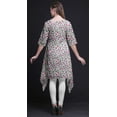 thumbnail image 3 of Bimba Kurti Asymétrique Blanche à Imprimé Floral de Bourgeons de Magnolia pour Femmes, Robe Tunique d'Été Indienne, XX-Grand, 3 of 6