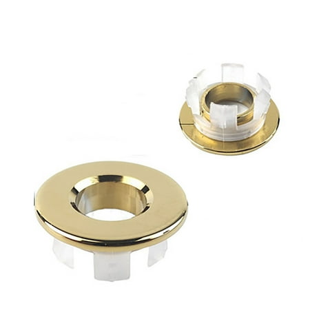 

2PC Home Decor Bathroom Basin Faucet Sink Overflow Cover Brass Six-foot Ring Insert Replacement Living Room Party Decorations