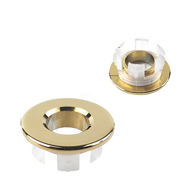 Housse de Trop-Plein pour Lavabo de Salle de Bain de Décoration Intérieure d'Automne en Laiton avec Insert de Remplacement de Six Pieds