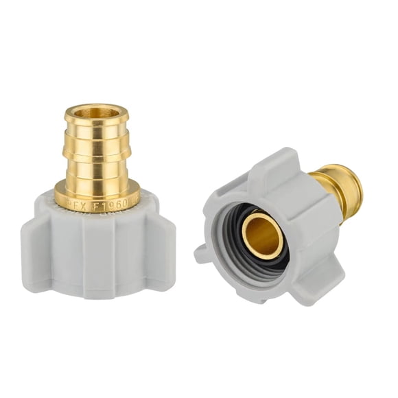 Adaptador giratorio Pex-A Expansion Full Flow de latón 1/2 Pex X 1/2 hembra NPT, paquete de 2 unidades EFIELD