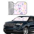 thumbnail image 4 of ZNDUO Car Windshield Sun Shade, Cartone Pastel Terrazzo Pattern Windshield Sun Shade UV Rays and Heat Sun Visor Protector Foldable Windshield Sun Shade, Medium Size, 4 of 8