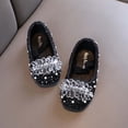 thumbnail image 6 of hengsof Girls' Sparkling Rhinestone Pearl Ballet Flats Comfortable Stretchy Stylish Sequined Party Princess Sandals, 6 of 6