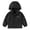 Black, variant on Girls Rain Jacket Teen Hooded Full Zip Lightweight Packable 𝗪aterproof Windbreaker Boys Loose Pocket Raincoat