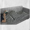 thumbnail image 6 of Edgy Soft Flannel Fleece Blanket, Abstract Geometric and Symmetric Oval Shaped Forms Simplistic Modernized, Cozy Plush for Indoor and Outdoor Use, 50" x 60", Charcoal Grey and White, by Ambesonne, 6 of 6