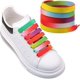 thumbnail image 1 of RV 2 pares de cordones planos para zapatos deportivos, reemplazo de cordones de arcoíris coloridos y duraderos de 12 mm Rojo Verde, 1 of 5