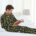 thumbnail image 6 of Vsdgher cartoon Skull spider web Mens Pajama Set, Soft Warm Long Sleeve Sleepwear, Cozy Button-Down Pjs for Men-X-Large, 6 of 7