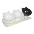 thumbnail image 2 of Cuencos elevados para gatos, cuenco de alimentación para mascotas, lavable, plato para gatitos, comida para gatos con menos vómitos y cuenco de agua 2 negro, 2 of 8