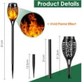 thumbnail image 6 of Claoner LED Solar Torch Light with Flickering Flame Outdoor Waterproof Solar Torches Stake Lights, Auto On/Off Garden Patio Pathway Lights Decorations, 2 Pack, 6 of 14