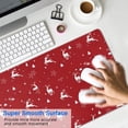 thumbnail image 4 of Long Mouse Pads for Desk,Red Christmas Deer Pattern Desk Mats on Top Of Desks, Desk Mouse Pad Extra Large with 3mm Non-Slip Base and Stitched Edge for Gaming,Office,Work,Home 31.5x15.7in, 4 of 5
