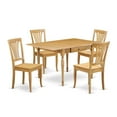 thumbnail image 2 of East West Furniture Monza 5-piece Traditional Wood Dining Table Set in Oak, 2 of 5
