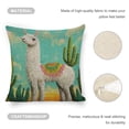 thumbnail image 4 of llama cactus decorativelinen toss pillowcase decoration pillowcase gifting preferred 18x18 inch cushion cover sofa pillowcase sofa bedroom living room car, 4 of 8