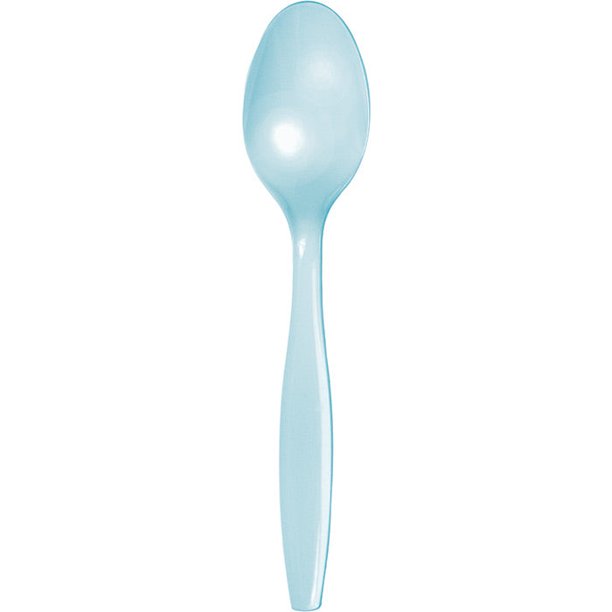 Online Party Sales Pastel Blue Plastic Spoons, 50 ct
