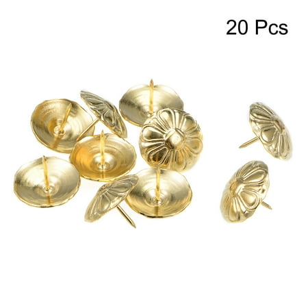 Upholstery Nails Tacks 24mm Head Dia Round Thumb Push Pins Gold