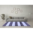 thumbnail image 3 of Ahgly Company Indoor Square Abstract Blue Modern Area Rugs, 3' Square, 3 of 4