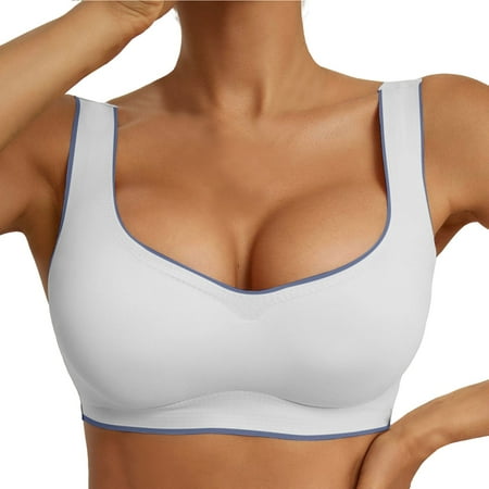 CAICJ98 Lingerie for Women Women s Microfiber Lace Underwire Plunge Bra L Blue