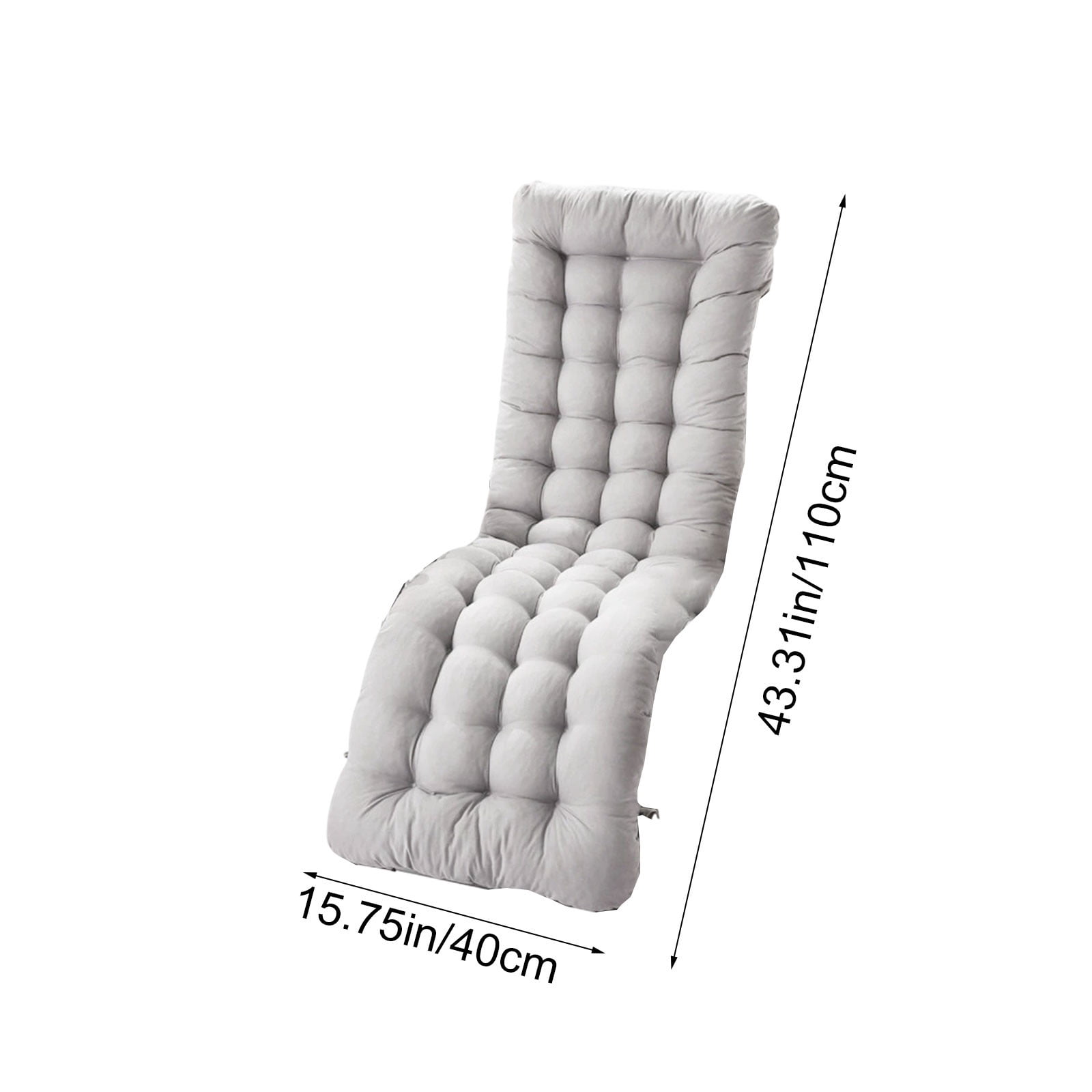Lounge Chair Cushion,Outdoor Lounge Chair Cushions,Seat Cushions,Lounge Chair Cushion,Cushions for Outdoor Furniture,Patio Cushions Chaise Outdoor Mattress Recliner Quilted Thick(Gray)